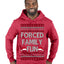 Forced Family Fun, Xmas Holiday Funny Ugly Christmas Sweater Premium Graphic Hoodie Sweatshirt