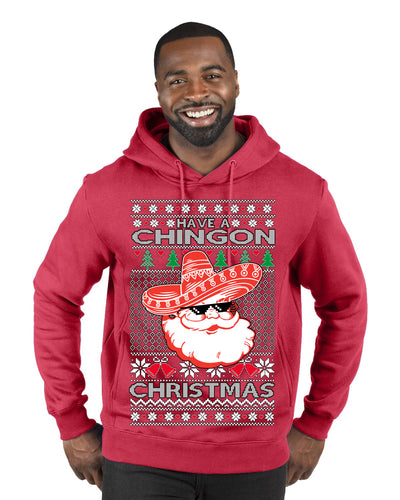 Have a Chingon Christmas Funny Spanish Saying Ugly Christmas Sweater Premium Graphic Hoodie Sweatshirt
