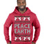 Peace On Earth Funny Xmas Cute Pink Angel Cross Ugly Christmas Sweater Premium Graphic Hoodie Sweatshirt
