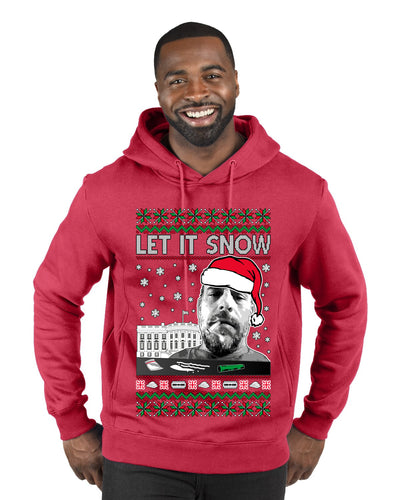 Hunter Let It Snow Biden Ugly Christmas Sweater Premium Graphic Hoodie Sweatshirt