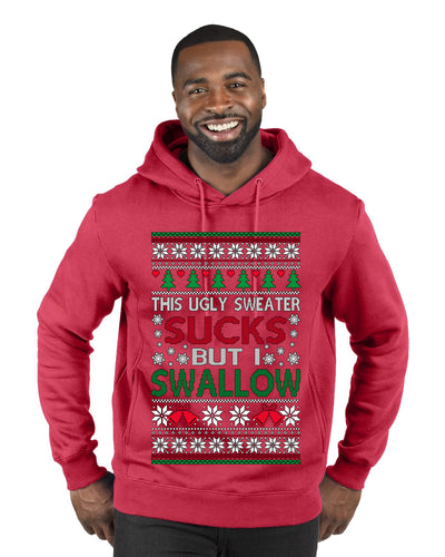 This Ugly Sweater Sucks But I Swallow Ugly Christmas Sweater Premium Graphic Hoodie Sweatshirt
