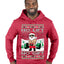 No Lift No Gift Fitness Workout Santa Ugly Christmas Sweater Premium Graphic Hoodie Sweatshirt
