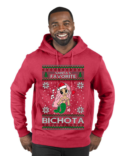 Christmas Karol Santa's Favorite Bichota Ugly Christmas Sweater Premium Graphic Hoodie Sweatshirt