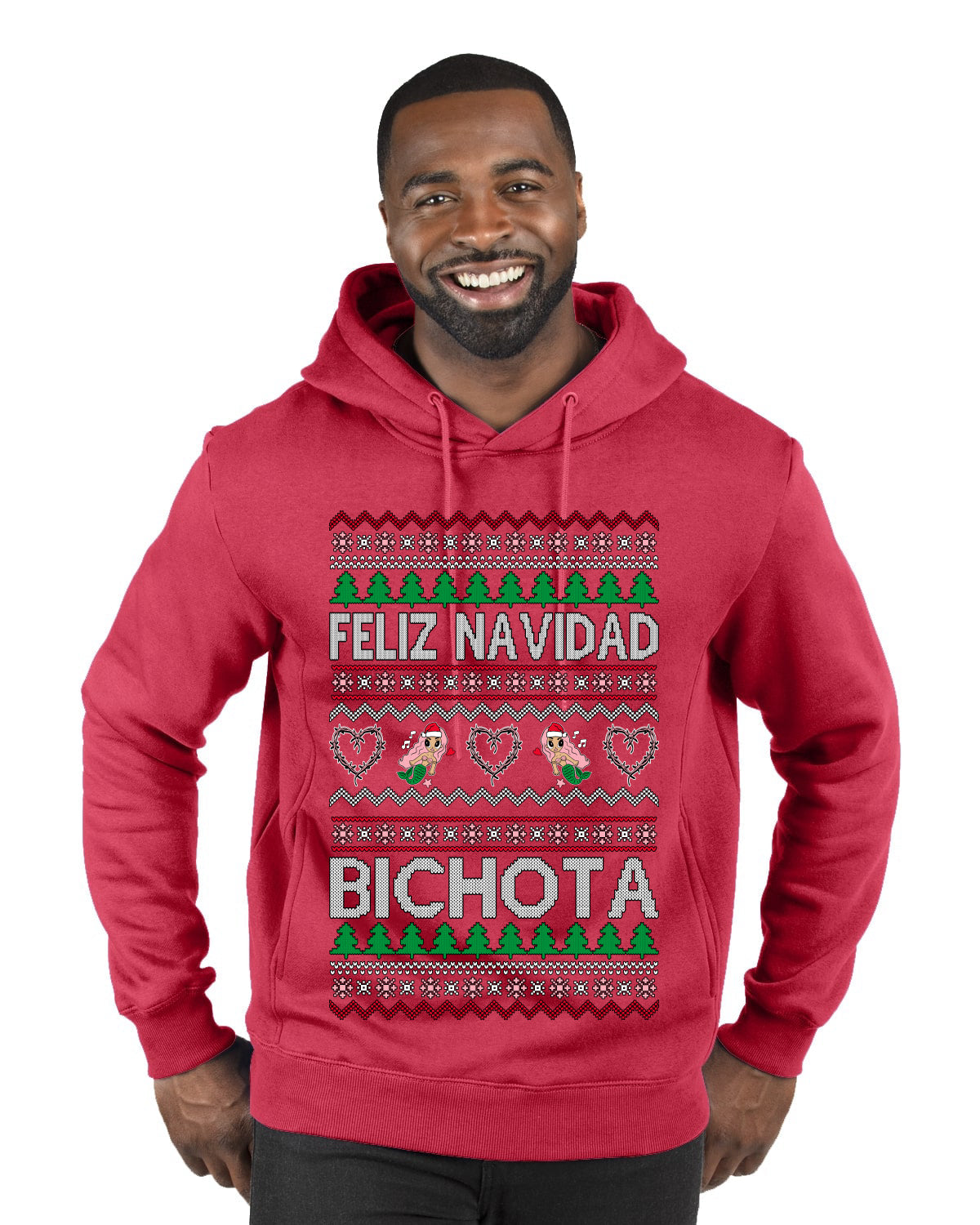 Feliz Navidad Bichota Ugly Christmas Sweater Premium Graphic Hoodie Sweatshirt