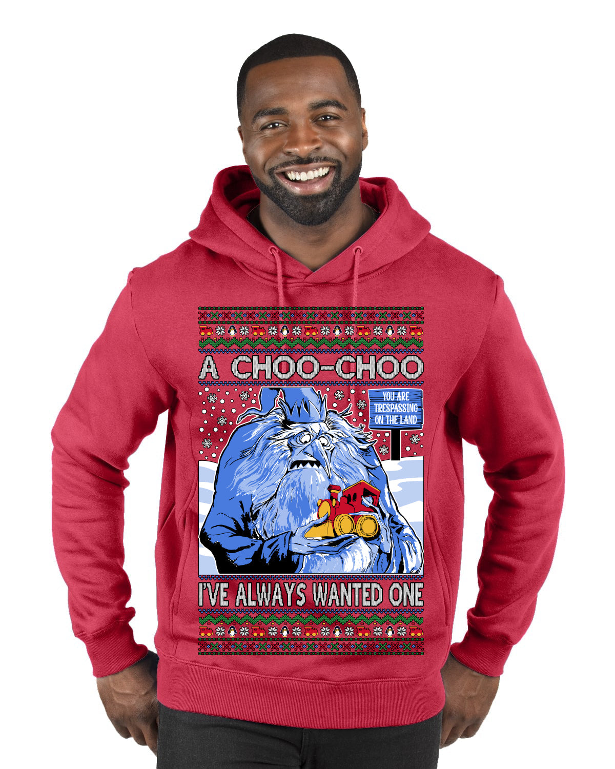 A Choo Choo I've Always Wanted One Winter Warlock Movie Ugly Christmas Sweater Premium Graphic Hoodie Sweatshirt