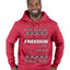 Freedom, Charlie Kirk Political Activist, Right Wing, Ugly Christmas Sweater Premium Graphic Hoodie Sweatshirt