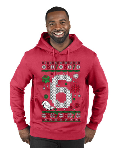 Christmas 6 Meme, Ugly Christmas Sweater Unisex Premium Graphic Hoodie Sweatshirt