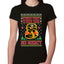 Strike First Strike Hard No Mercy Xmas Ugly Christmas Sweater Womens Slim Fit Junior Tee