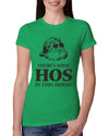 Theres some Hos in this House Ugly Christmas Sweater Womens Slim Fit Junior Tee