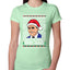 Santas Coming That's What She Said Michael Scott Ugly Christmas Sweater Womens Slim Fit Junior Tee