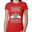 Merry Christmas Bitches Ugly Christmas Sweater Womens Slim Fit Junior Tee