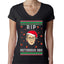 RIP Notorious RBG Ruth Bader Ginsburg Ugly Christmas Sweater Womens Junior Fit V-Neck Tee