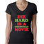 Die Hard is a Christmas Movie Christmas Womens Junior Fit V-Neck Tee