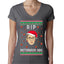 RIP Notorious RBG Ruth Bader Ginsburg Ugly Christmas Sweater Womens Junior Fit V-Neck Tee