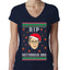 RIP Notorious RBG Ruth Bader Ginsburg Ugly Christmas Sweater Womens Junior Fit V-Neck Tee