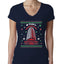 Nakatomi Plaza Christmas Party 1988 Ugly Christmas Sweater Womens Junior Fit V-Neck Tee