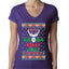 Have A Holly Jolly Christmas Ugly Christmas Sweater Womens Junior Fit V-Neck Tee