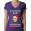 RIP Notorious RBG Ruth Bader Ginsburg Ugly Christmas Sweater Womens Junior Fit V-Neck Tee
