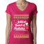 Jolliest Bunch of Assholes Xmas Movie Ugly Christmas Sweater Womens Junior Fit V-Neck Tee