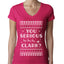 You Serious Clark Christmas Vacation Movie Ugly Christmas Sweater Womens Junior Fit V-Neck Tee