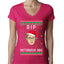 RIP Notorious RBG Ruth Bader Ginsburg Ugly Christmas Sweater Womens Junior Fit V-Neck Tee