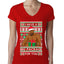 I have a Big package Meme Barry Wood  Ugly Christmas Sweater Womens Junior Fit V-Neck Tee