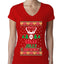 Have A Holly Jolly Christmas Ugly Christmas Sweater Womens Junior Fit V-Neck Tee