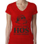 Theres some Hos in this House Ugly Christmas Sweater Womens Junior Fit V-Neck Tee