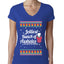 Jolliest Bunch of Assholes Xmas Movie Ugly Christmas Sweater Womens Junior Fit V-Neck Tee