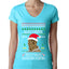 Lisp Believe In Thomthin Thacrifithing Everythin Ugly Christmas Sweater Womens Junior Fit V-Neck Tee