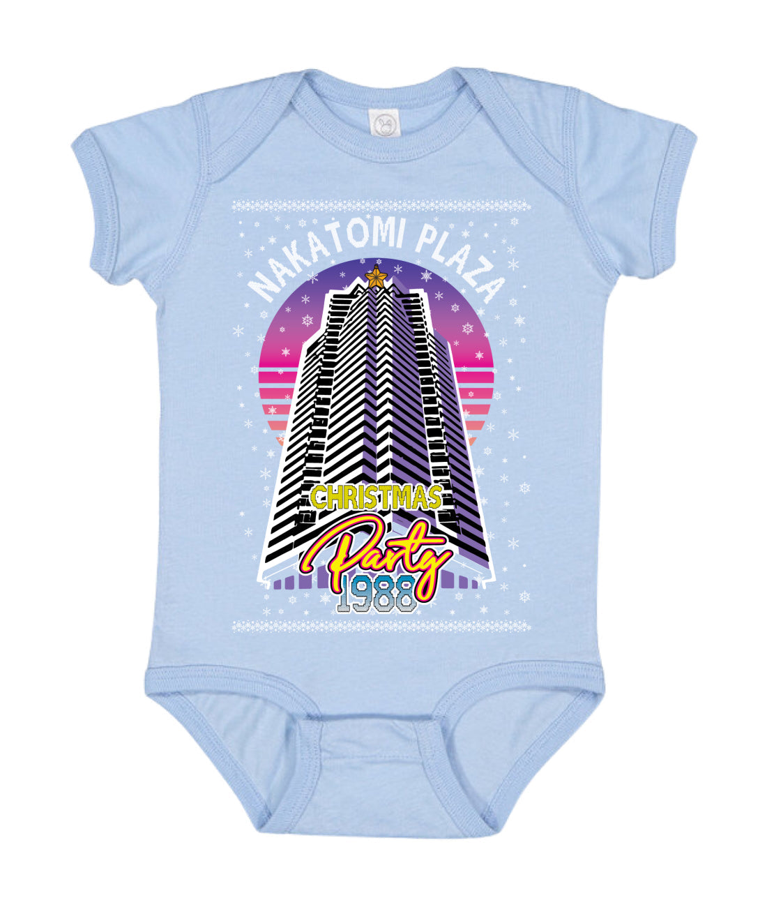 Retro Nakatomi Plaza 1988 Holiday Party Ugly Christmas Sweater Baby Creeper Boys Girls Infant Bodysuit