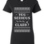 You Serious Clark Christmas Vacation Movie Ugly Christmas Sweater Womens Graphic T-Shirt