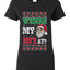Where my Hos At Santa Funny Ugly Christmas Sweater Womens Graphic T-Shirt