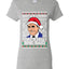 Santas Coming That's What She Said Michael Scott Ugly Christmas Sweater Womens Graphic T-Shirt