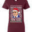 Santas Coming That's What She Said Michael Scott Ugly Christmas Sweater Womens Graphic T-Shirt
