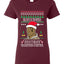 Lisp Believe In Thomthin Thacrifithing Everythin Ugly Christmas Sweater Womens Graphic T-Shirt