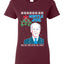 Mistle Joe Shut Up And Kiss Me Man Biden Ugly Christmas Sweater Womens Graphic T-Shirt