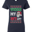 Where my Hos At Santa Funny Ugly Christmas Sweater Womens Graphic T-Shirt