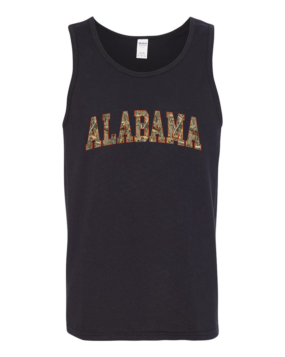 Alabama Camo Fill Orange Outline Sweater, Men Tank Top