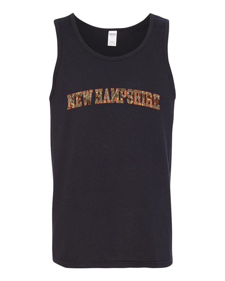 New Hampshire  Camo Fill Orange Outline Sweater, Men Tank Top
