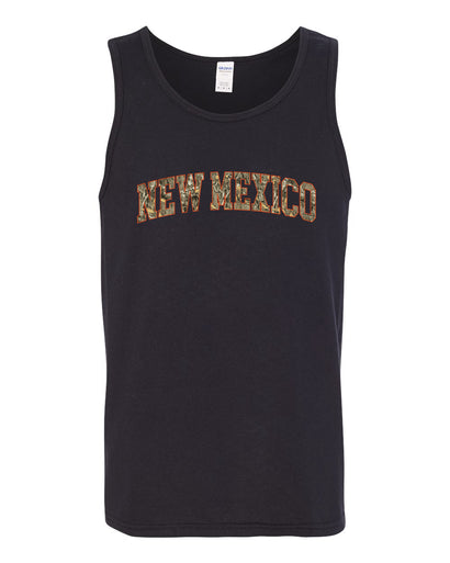 New Mexico  Camo Fill Orange Outline Sweater, Men Tank Top