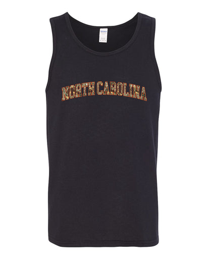 North Carolina  Camo Fill Orange Outline Sweater, Men Tank Top