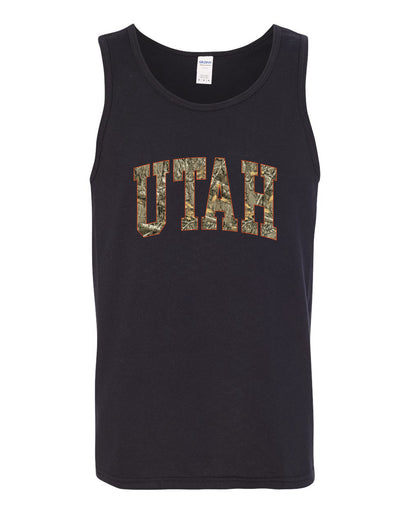 Utah  Camo Fill Orange Outline Sweater, Men Tank Top