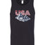 USA Winter Team Sports Fan Collection | USA Flag Mountainscape Sweater, Men Tank Top