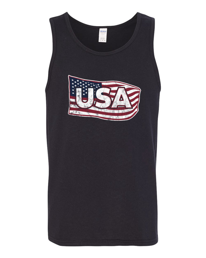 USA Winter Team Sports Fan Collection | USA Flowing Flag Sweater, Men Tank Top