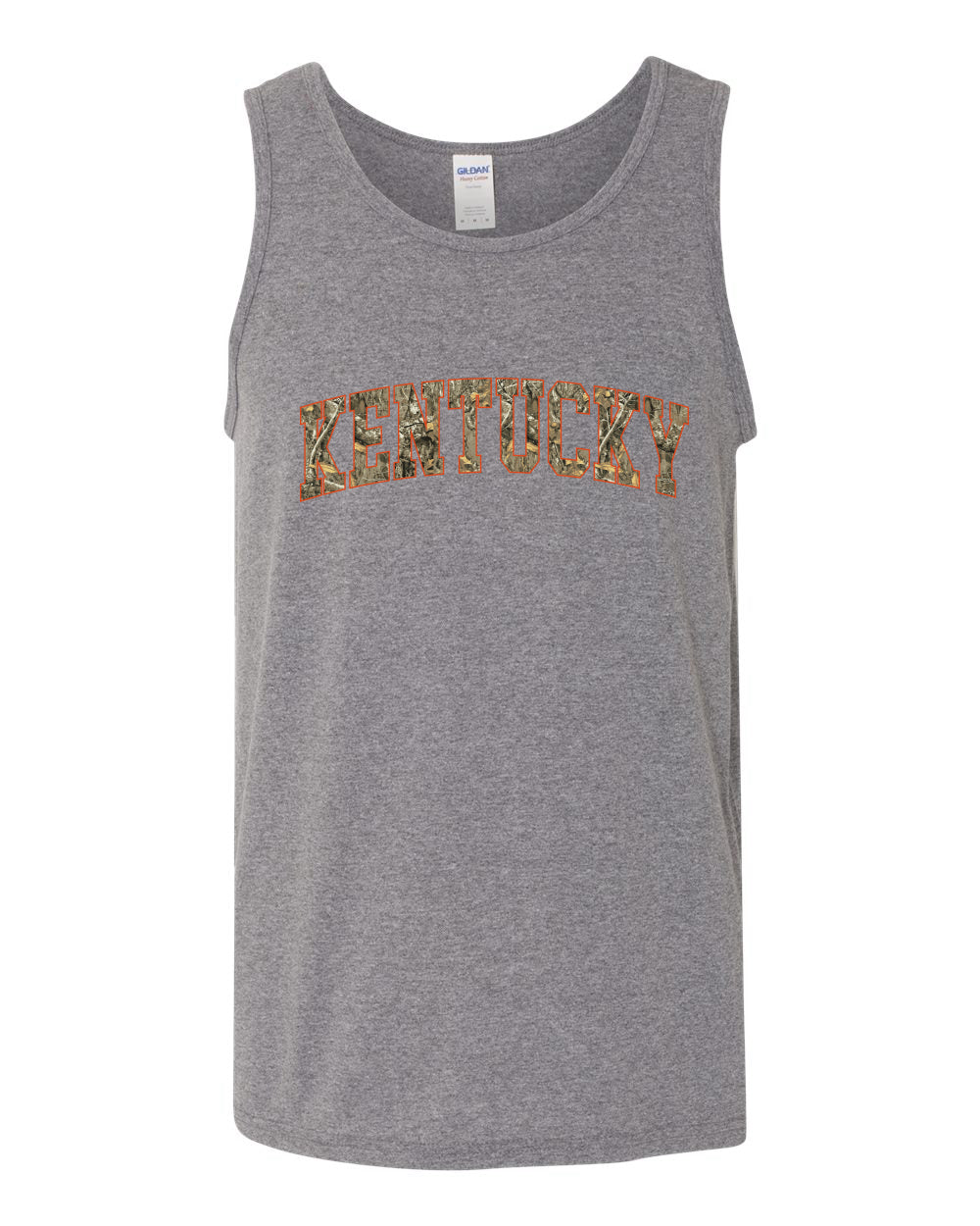 Kentucky  Camo Fill Orange Outline Sweater, Men Tank Top