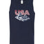 USA Winter Team Sports Fan Collection | USA Flag Mountainscape Sweater, Men Tank Top