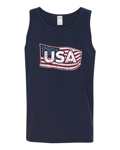 USA Winter Team Sports Fan Collection | USA Flowing Flag Sweater, Men Tank Top