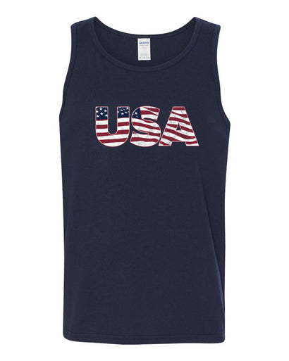 USA Winter Team Sports Fan Collection | USA Flag Fill Design Sweater, Men Tank Top