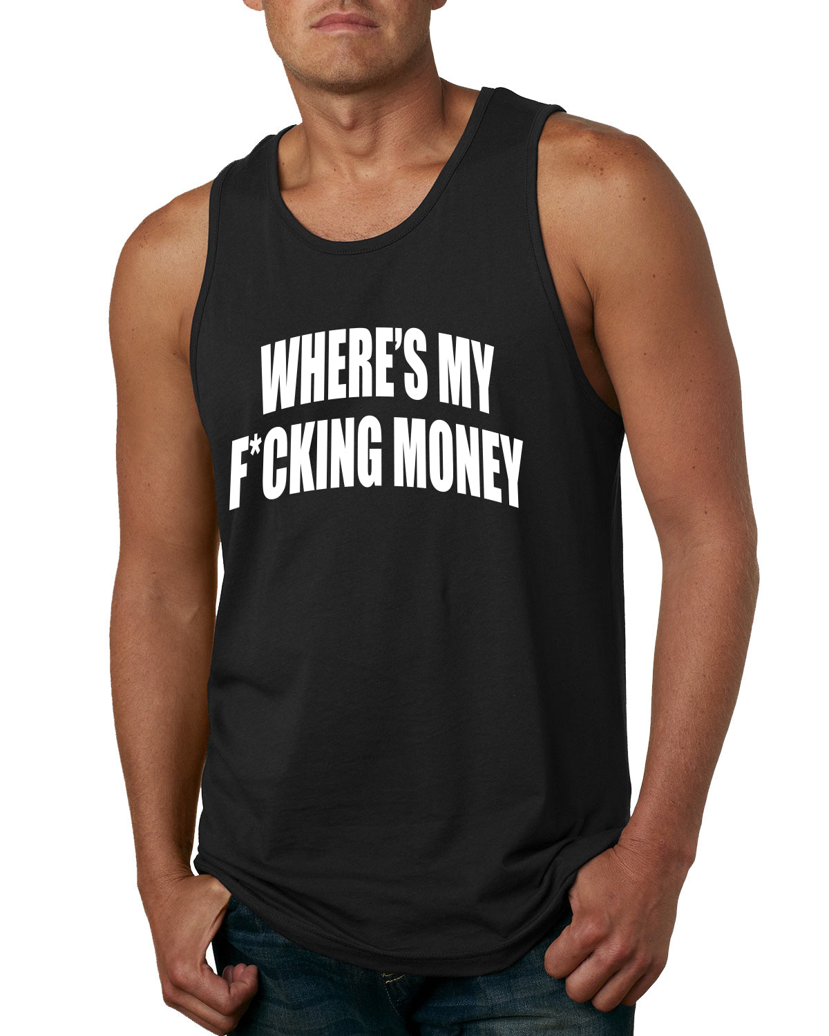 Where's My F*cking Money Meme Sweater, Men Tank Top